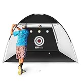 Roanude Golf Practice Nets for Backyard Driving, Golf Target Hitting Net with Carry Bag for Indoor or Outdoor Use (Black, 10 x 6 x 6.7FT)