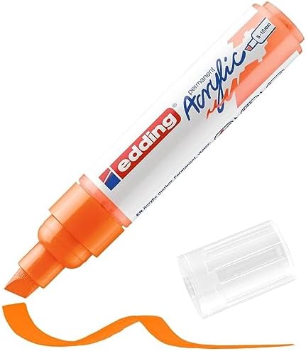 edding 5000 acrylic marker broad - neon-pink - 1 waterproof acrylic paint marker - chisel nib 5-10 mm - acrylic paint pen for drawing on canvas, art paper and wood - acrylic markers for pebbles