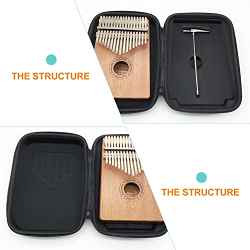 MILISTEN 17 Keys Kalimba Estojo para Kalimba Saco de Piano de Piano EVA à Prova de Choque à Prova D