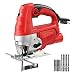 DSDD Seghetto Alternativo 1080W, Guida Laser 6 Sega elettrica a velocit脿 variabile Righello in Metallo Utensili elettrici per Puzzle con Lame da 10 Pezzi