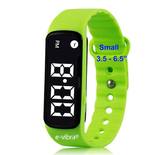 e-vibra Premium Potty Training Watch Vibrating Alarm Reminder Watch Medical Reminder Watch – with Timer and 10 Daily Alarms (Light Green – Small)
