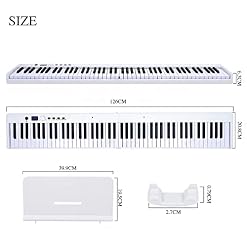 FFYUEEE Piano Électronique Pliante De 88 Key, Contient 128 Tons, Portable Et Facile À Stocker, Piano Électronique À… - Les Beatles, Paul McCartney, John Lennon, RIngo Starr, George Harrison FFYUEEE Piano Électronique Pliante De 88 Key, Contient 128 Tons, Portable Et Facile À Stocker, Piano Électronique À… – Image 2