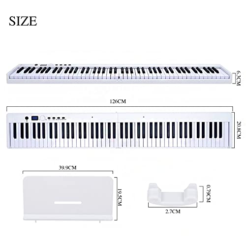 FFYUEEE Piano Électronique Pliante De 88 Key, Contient 128 Tons, Portable Et Facile À Stocker, Piano Électronique À… - Les Beatles, Paul McCartney, John Lennon, RIngo Starr, George Harrison FFYUEEE Piano Électronique Pliante De 88 Key, Contient 128 Tons, Portable Et Facile À Stocker, Piano Électronique À… – Image 3