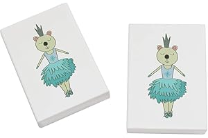 2 x 45mm 'Frosty Polar Bear' Erasers/Rubbers