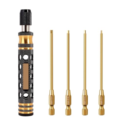 BRIOTA Herramienta RC, destornillador hexagonal 4 en 1, 1,5 mm, 2,0 mm, 2,5 mm, 3,0 mm, kit de herramientas para modelado de coches hexagonales