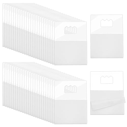 Image of BENECREAT 50Pcs Picture Hangers PVC Back Adhesive Slot Hole Hang Tabs Display Tags Hook No Nail Picture Hangers for Photo, Art Painting Hanging, Home Decor Hanging Accessories