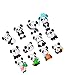 Hebudy Figure di panda Panda Cake Toppers Forniture per decorazioni per torte per ornamenti da giardino fatato Bambola per bambini 12 PCS
