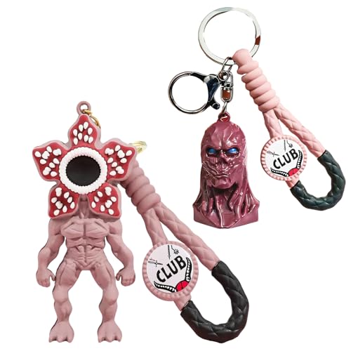 MAIREULB Two-piece large carnivorous plant keychain set figurine collectible pendant gift car keychain bag pendant keychain