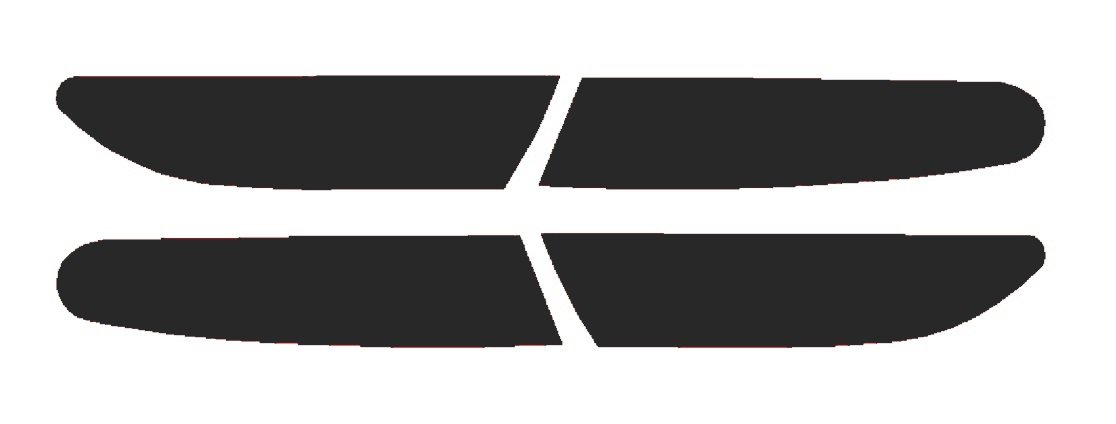 SlickMod Precut Vinyl Tint Overlay Kit for 2013-2016 Dodge Dart Inner Taillights
