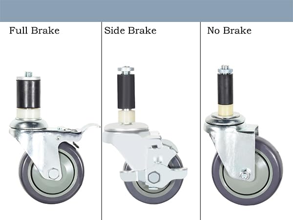 3 Inch Prep Table Casters Wheel Set Of Expanding Stem Caster 2