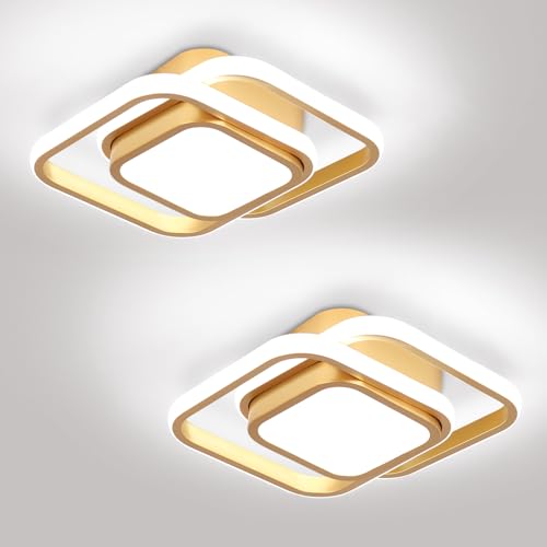 2 Packs Modern Led Ceiling Light Acrylic Square Small Ceiling