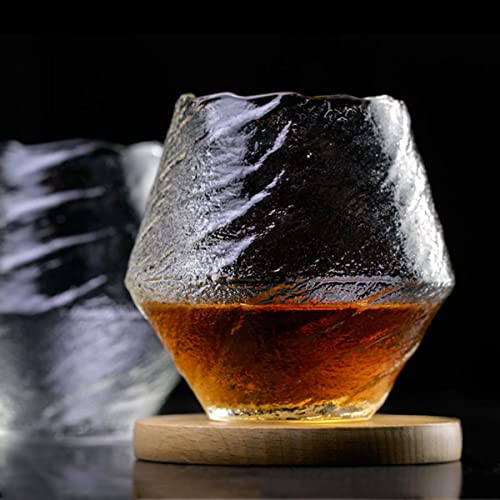 Set di bicchieri da whisky martellati giapponesi fatti a mano in cristallo resistente al calore per liquore XO Whisky cognac brandy elegante tazza di succo e snifter brandy per la casa collezione bar