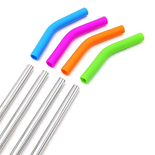 Pitillos reutilizables acero inoxidable 14.5 in, set 4 miniatura 4