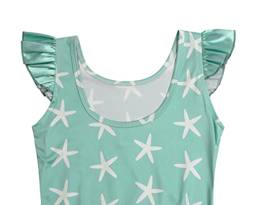 Image of iLover Girls Sparkle One Piece Swimsuits Crossback Swimwear Beach Bathing Suit with Adjustable Strap 4-10 Years