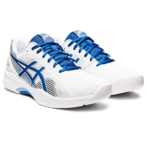 ASICS Tênis masculino Novak Gel-Game 8, Branco/Lake Drive, 7.5