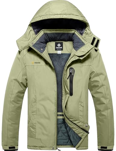 Image of GEMYSE Men's Winter Ski Jacket Waterproof Snow Coat with Detachable Hood