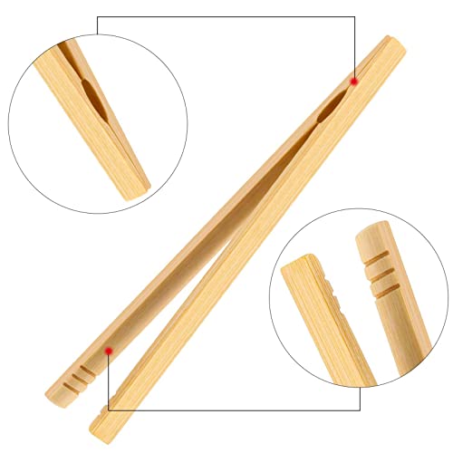 12 Pezzi Pinze di Bambù, Pinze da Tè in Bambù