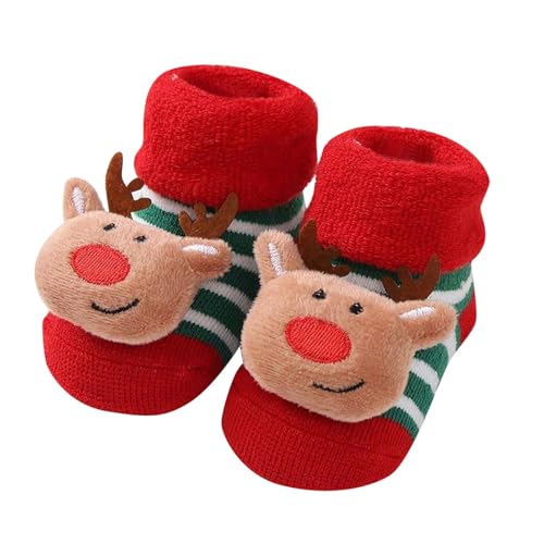 Weihnachtssocken Baby Baumwolle Weihnachten Babysocken Neugeboren Kleiner...