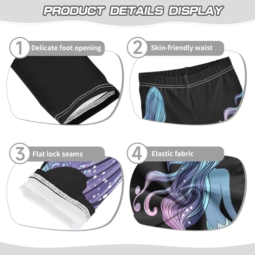 Mermaid Tail Gradient Girls Casual Leggings for Kids Printed Long Pant Bottoms Stretch and Soft3