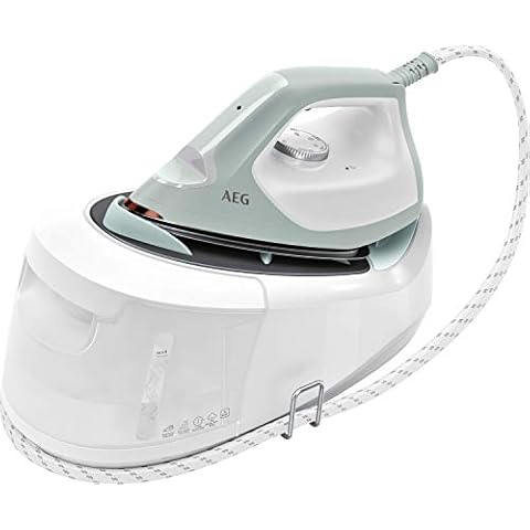 AEG ST6-1-4LG Dampfbügelstation / 4 Bügelprogramme für jeden Stoff / schnell aufheizend / 5 bar Dampfdruck / 300 g Dampfstoß / kratzfeste Bügelsohle / 1,2 l Wassertank Cover