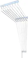 Inovar Metais Varal de Teto Individual 10 Varetas Branco 100cm