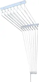 Inovar Metais Varal de Teto Individual 10 Varetas Branco 100cm