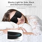 YIVIEW Sleep Mask for Back and Side Sleeper Pack of 3, 100% Light Blocking 3D Eye Masks for Sleeping, Lightweight & Breathable Eye Cover for Women Men, Zero Pressure Night Blindfold - Image 3
