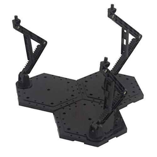 P Prettyia Puppenständer Display Ständer Halter für 1/100, 1/144 Gundam, Saint Cloth Action Figuren Körper Zubehör - Schwarz