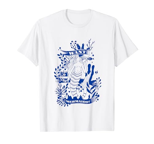 Quiero jugar sirenas divertidas lindas niñas verano vacaciones vibraciones Camiseta