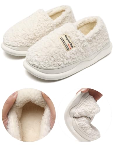Image of Slippers for Women Men, Memory Foam Slippers for Women, Soft Thick Fuzzy Bedroom House Shoes Indoor Outdoor
