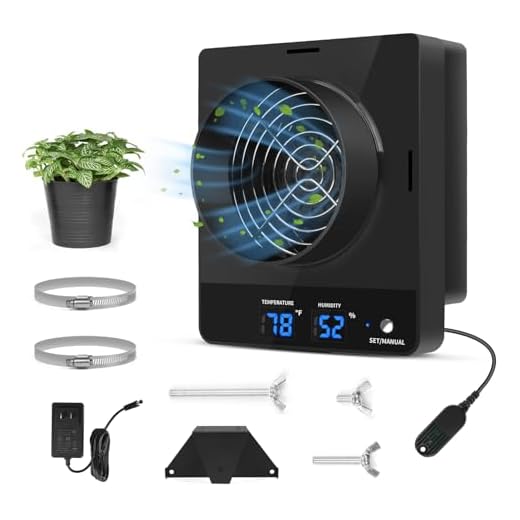 DAOTAILI 4-Inch Grow Tent Inline Duct Fan, Automatic Temperature & Humidity Sensing Control, Ventilation System for Grow Tents, Greenhouses