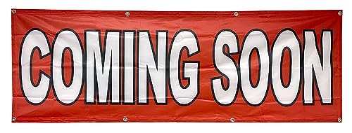 4 Less Co 2x6 Feet COMING SOON Banner Store Sign Fabric Polyester...