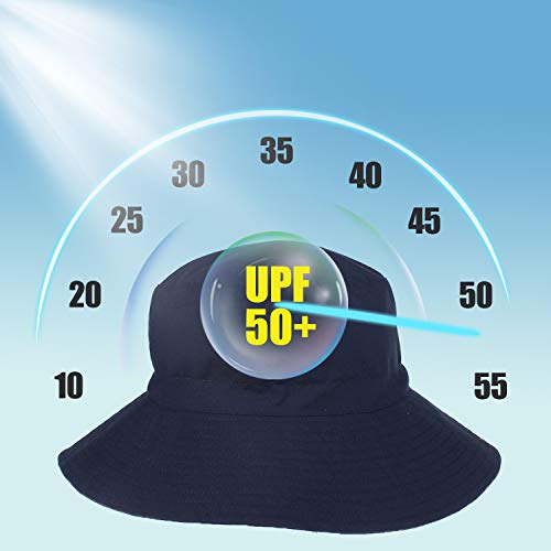 Image of Baby Sun Hat Toddler Boy Girls Beach Swim UPF 50+ Summer Bucket Hats Kids Infant Wide Brim Adjustable Sun Hat