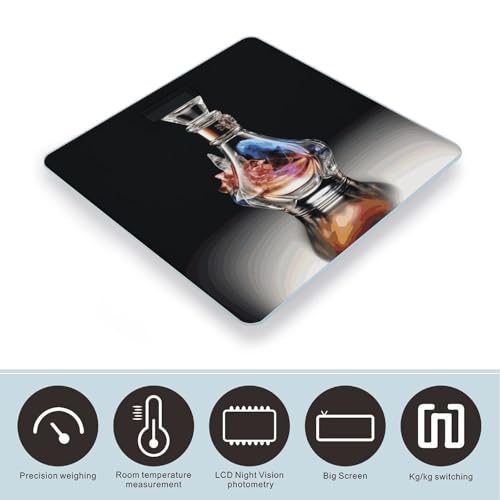 Báscula digital para baño con plataforma de vidrio templado miniatura 3