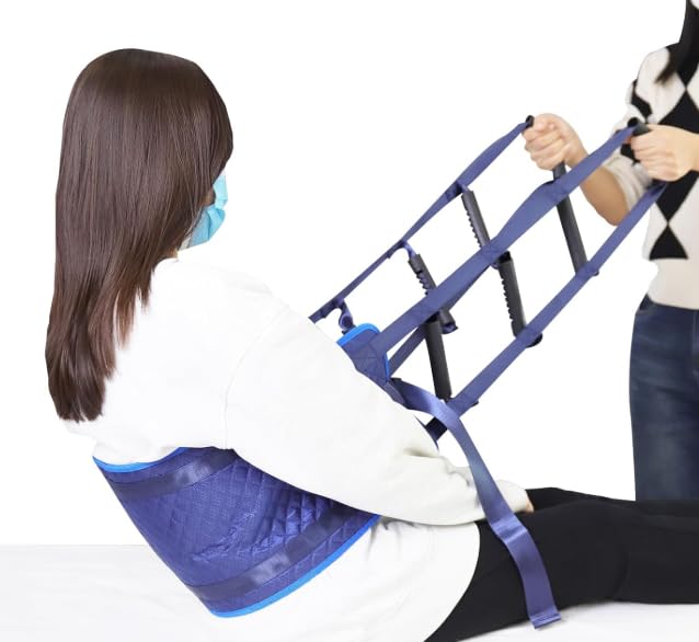 Cinghia di trasferimento – Cintura imbottita per assistere l'andatura – Sollevamento paziente resistente con cinghie – Mobilità in piedi e sollevamento ausilio per disabili, anziani, anziani, feriti