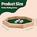 ywzmsd Wooden Dice Fun Octagonal Shaped Heavy Duty Natrual Wood Dice Rolling Tray with Waterproof Bottom for Table Game Rolling Tray