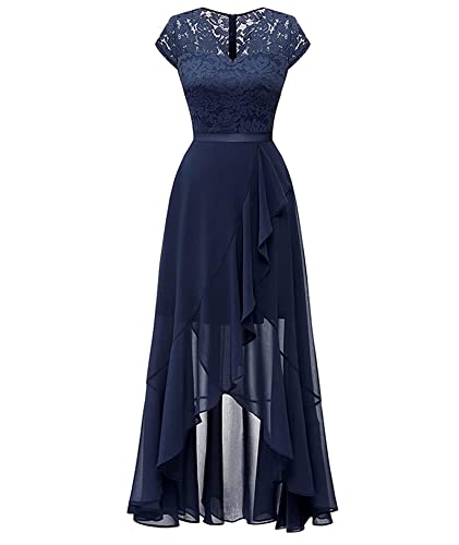 Robe maxi asymétrique en mousseline idéale pour invitée de mariage