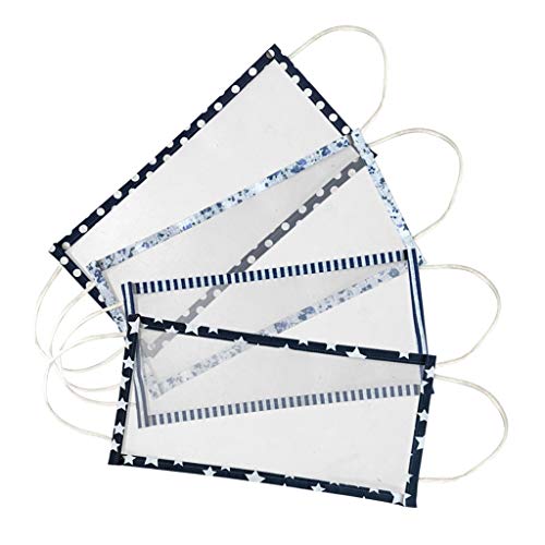 Preisvergleich Produktbild SHUANGA transparent Gesichts Mund, Wiederverwendbare Staubschutzn, Süße Mundschutz Kälteschutz für Unisex wandern Radfahren Camping Outdoor außenbereich Home Office Face Cover Design für Taubstumm