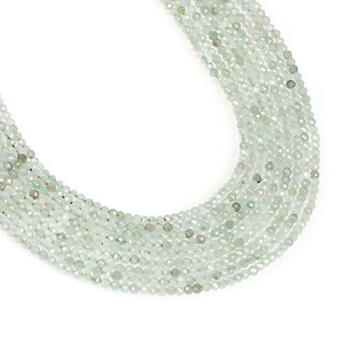 1 Strand Gemshiner Natural Burmese Jade Crystal Healing Gemstone 2.2 Mm (15 Inch ) Small Round Loose Stone Beads For Jewelry Craft Making #TOP1