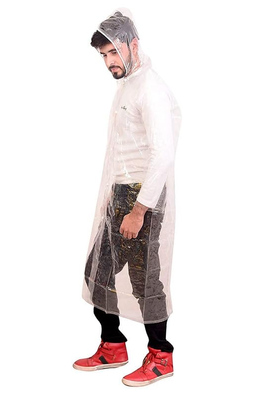 w+ Unisex PVC Overcoat|Rainwear|Raincoat (Transparent)-picture-18