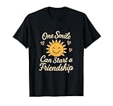 Photo Gallery one smile can start a friendship sun art novità maglietta Photo Gallery one smile can start a friendship sun art novità maglietta