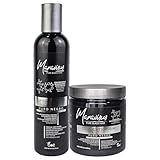 Maravisus Pure Black Hair Shampoo 8.16 oz and Conditioner 8.5 oz Set - Color Reviving Treatment for Black Hair and Gray Coverage - Gradual Gray Eraser, Sulfate-Free, Paraben-Free