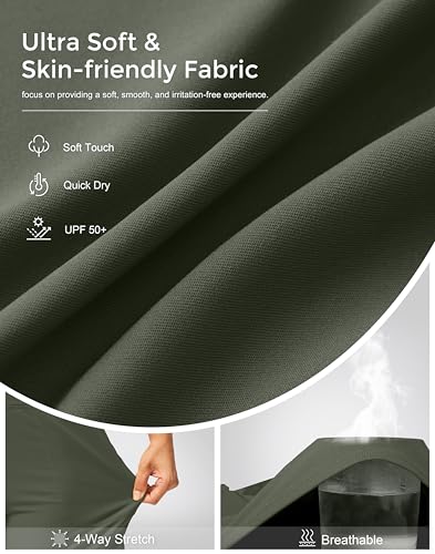 Image of G Gradual Women's Athletic Shorts 6 inch High Waisted Stretchy Bermuda Shorts for Women Quick Dry Summer Casual Shorts