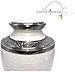 Eternal Harmony Large Urn for Ashes, Adult Male & Female Cremation Urn for Human Ashes with Elegant Finishes, Secure Seal & Velvet Bag, Funeral Vase for Men & Women Up to 200 lbs (White Pearl)