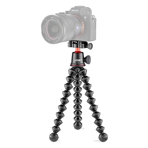 Joby Kit GorillaPod 3K Pro, Trépied Flexible Professionnel en Aluminium avec Rotule Ball et Plateau Rapide, pour Appareil Photo Hybride Premium, Charge Max. 3 kg, Fabriqué en Italie - J91566-BWW
