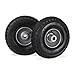 Produktbild Relaxdays, schwarz-grau Sackkarrenrad 3.00-4, 2er Set, luftbereift, bis 100 kg, 260 x 85 mm, Ersatzrad mit Stahlfelge