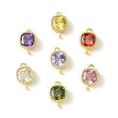 Square Zirconia Charms_10 Pcs