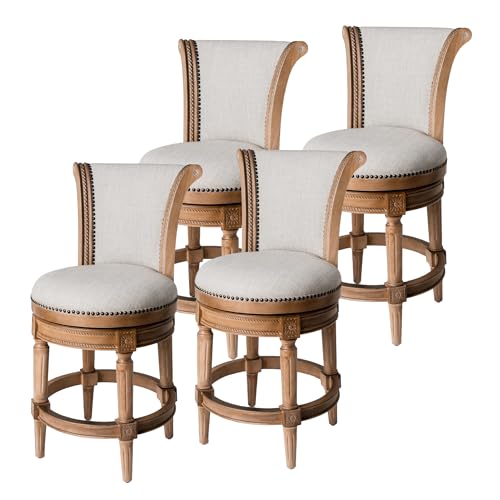 Maven Lane Pullman Counter Stool 26 Inches – Set of 4 – Swivel St...