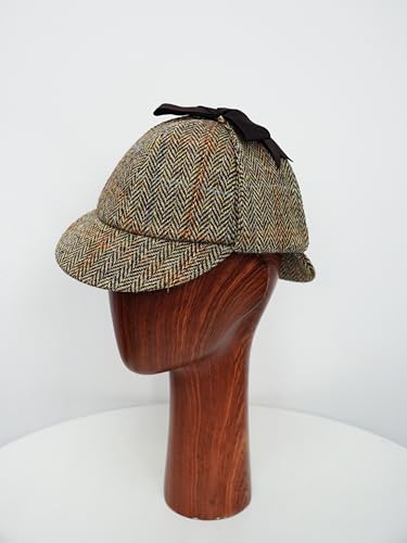 Image of TAILORMAP Harris Tweed Deerstalker Hat for Adult and Child,Detective Hat for Men and Women