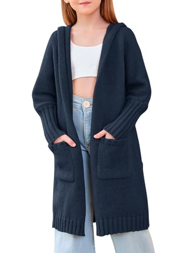 Cardigan long à capuche pour fille : fini les coups de froid